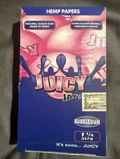 Juicy Jay’s Bubblegum Flavor 24 Pack Box Of Rolling Papers Size 1.25
