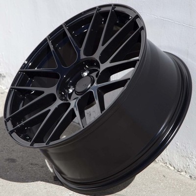 4 CIRCUIT CSF11 19x8.5 5x120 +35 GLOSS BLACK SPUN FORGED WHEEL CONCAVE FITS BMW