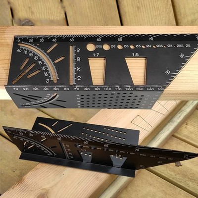 Woodworking Square Size Measure Ruler 45/90 Degree Mitre Angle Measuring Tool