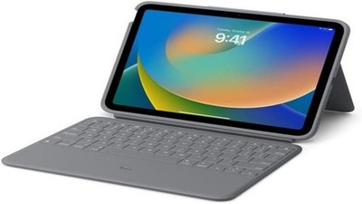 Logitech Rugged Folio Protective Keyboard Cover iPad 10th Gen Graphite