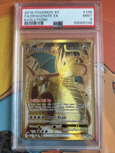 Dragonite EX (Full Art) 106/108 Evolutions Holo PSA 9