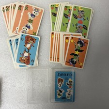 Vintage 1963 Whitman Hearts Card Game 4494 Animals Plastic Case