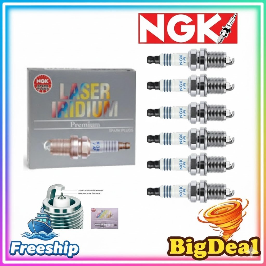 6 Pack NGK Laser Iridium Spark Plugs 1422 ILKR8E6 Genuine
