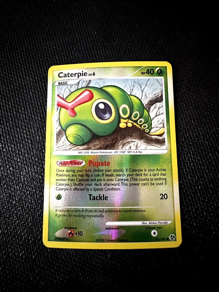 Caterpie 63/106 Great Encounters Reverse Holo Pokemon Card