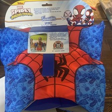 SWIMWAYS MARVEL SPIDER-MAN SWIM TRAINER UNISEX , FOR KIDS 33-55LBS - BLUE/RED