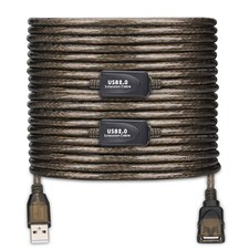 LDKCOK USB 2.0 Type A Male to A Female Active 75FT, Transparent black