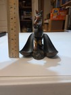 Tobacco pipe holder, brass/bronze decorative cast of a prancing saddled horse — photo 2