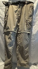 Magellan Fish Gear Convertible Pants Mens 2X Tan Brown Water Repellent