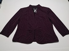 Alex Evenings Women's Size 8 Sparkling Casual Blazer Long Sleeves One button