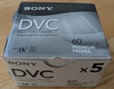 5 Pack Sony DVC 60 Minute Mini DV Premium Digital Video Cassette 70m