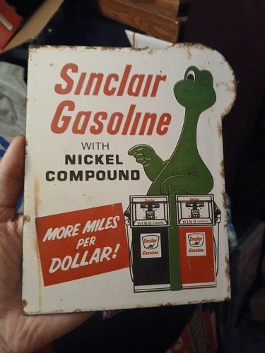 Vintage Rare Sinclair Gasoline Porcelain Sign Pump Plate Gas Oil Petroliana