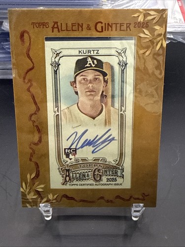 Nick Kurtz #MA-KU 2025 Topps Allen and Ginter Framed Mini Autograph card