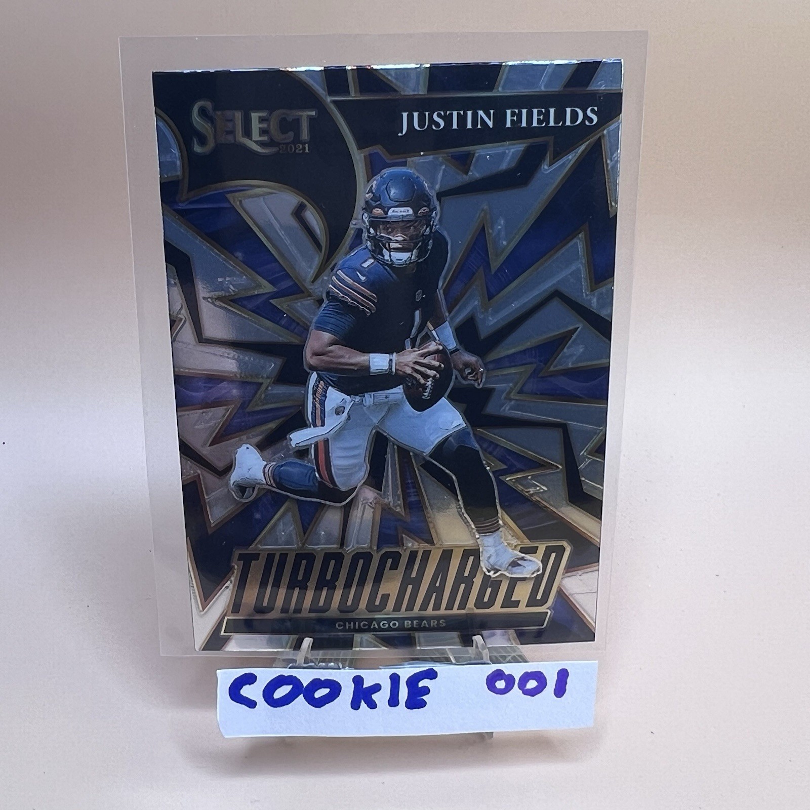 Justin Fields RC 2021 Panini Select Football Turbocharged Insert #TUR-4 Rookie