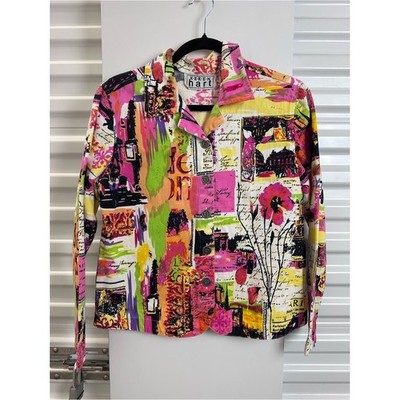 Keren Hart Multi-Color Print Button-Up Jacket