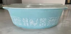 Vintage Pyrex Amish Butterprint Turquoise 471  1 PT Casserole W/470-C Lid