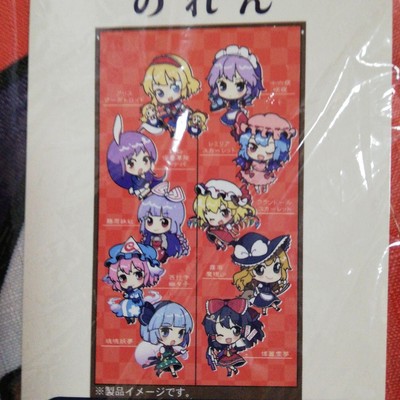 Touhou Project Noren Curtain Mini Characters Marisa Reimu PVC Used