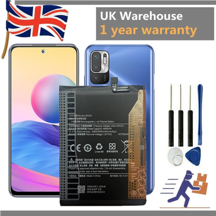 BN5A Replacement Battery For Xiaomi Poco M3 Pro 5G M3+ 5000mAh + Tools
