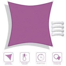 10x10Ft 97% UV Block Square Sun Shade Sail Canopy Outdoor Patio Fuchsia