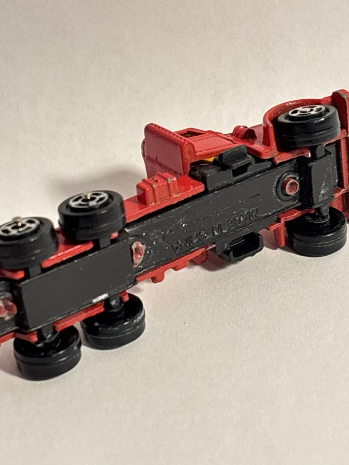 Camión de remolque Tomica 1978 raro antiguo Tomy Japón americano cabina roja limpio Foto 4 de 4