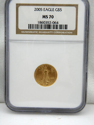 2005 1/10 oz $5 American Gold Eagle MS70 by NGC | eBay