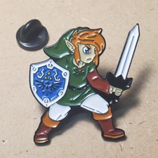 Link enamel pin ▲ The Legend of Zelda ▲ brooch lapel pin retro gamer gift
