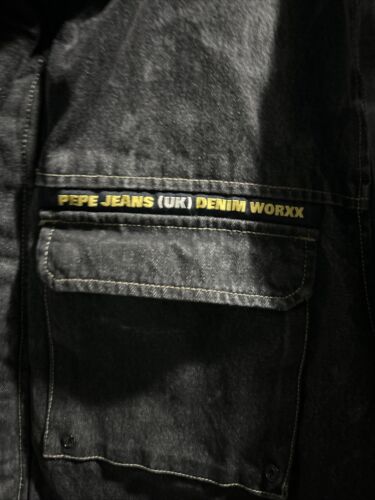 Pepe Jeans Heavy Denim Workwear Style Full Zip Jacket 2XL Vintage Y2K - Picture 2 of 11