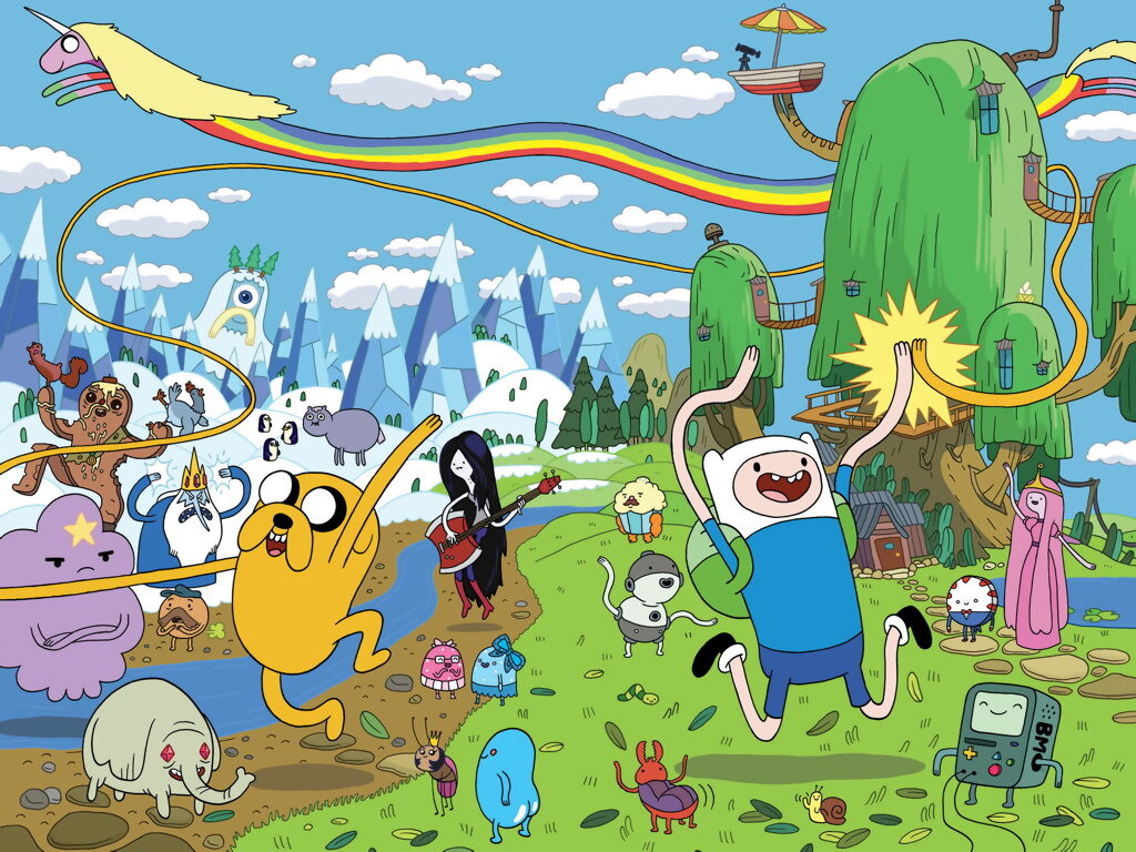 V8074 Adventure Time All Characters Cartoon Kids Rare Art WALL