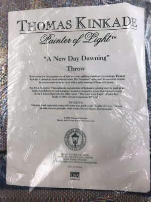 Thomas Kinkade  New Day Dawning  Tapestry Throw Blanket Lord Is My Light New