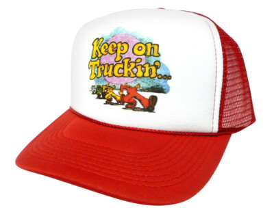Keep on Truckin' Trucker Hat mesh Hat adjustable cap Red new
