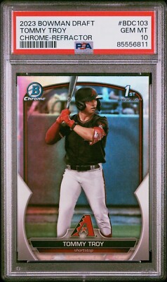 2023 Bowman Draft Chrome Refractor Tommy Troy PSA 10 | eBay
