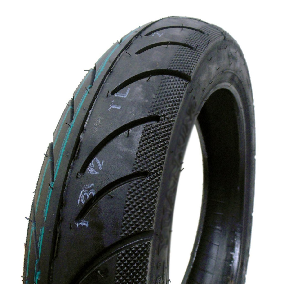 PCCMOTOR 90/90-12 Tubeless Motorcycle Tire - Front/Rear Scooter & Moped TR14