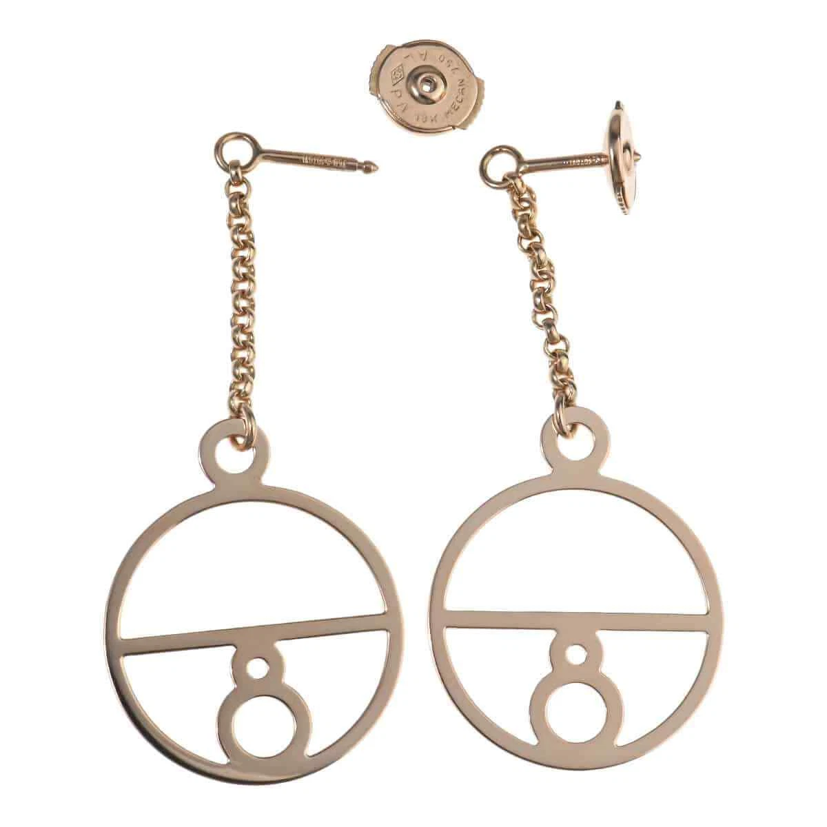 HERMÈS orecchino goccia catena cerchio hermes P0018006