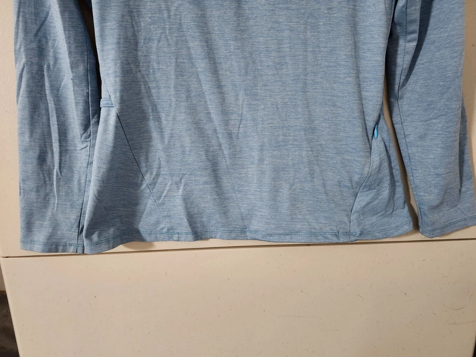 Pullover LIJA Top Mujer M Azul 1/4 Cremallera Rendimiento Activo Elastizado Golf Tenis Foto 2 de 4