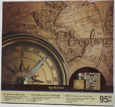Recollections Explore 12x12 Scrapbook Album Kit 95 pcs NWT