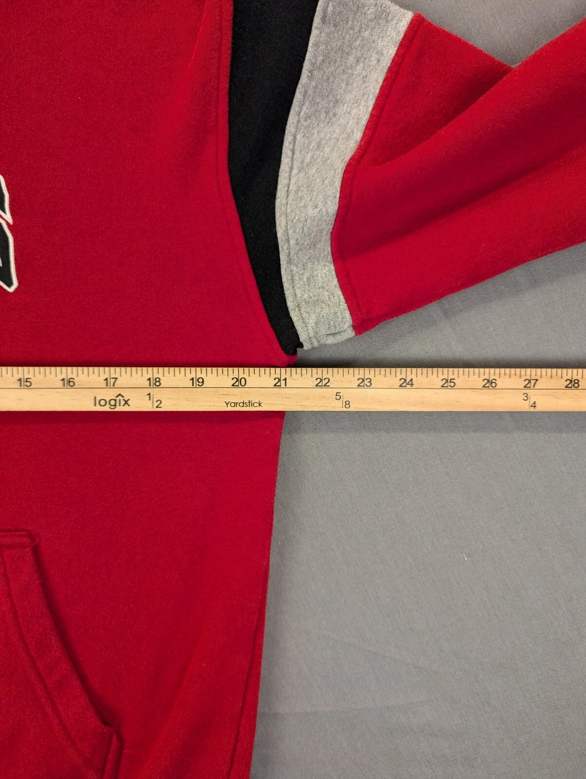 VETEMENTS Atlanta Falcons Felpa con Cappuccio Grande Pullover Giovanile Rosso NFL Abbigliamento Squadra Pile Calcio