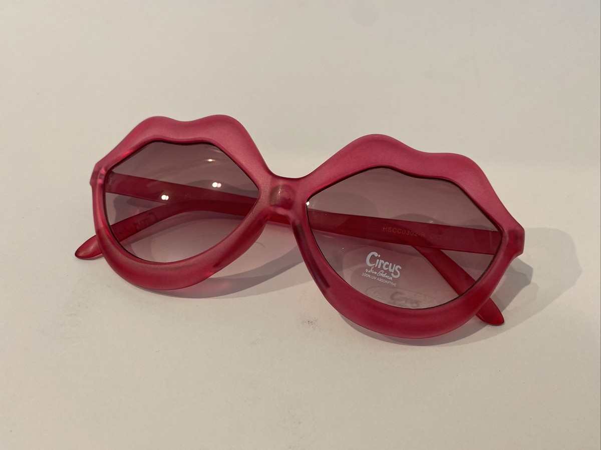 Circus by Sam Edelman Lip Sunglasses Circus By Sam Edelman- Pink Lip Oversize Sunglasses Kisses  main image 4