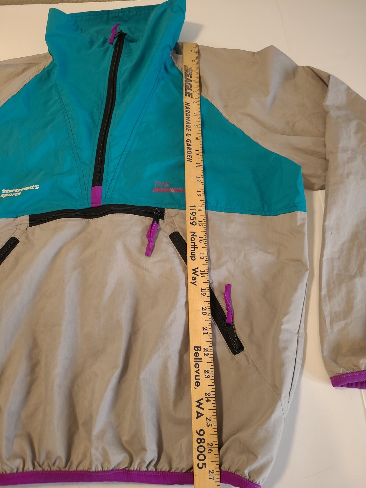 Vintage Rossignol Ski Gear Packable 1/2 Zip Pullover … Gem