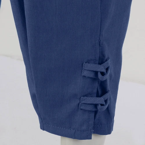 Men's Summer Cotton Linen Drawstring 3/4 Length Pants Casual Baggy Capri Shorts - Bild 12 von 39