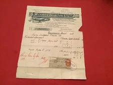 Wilsons & Union Tube Co Ltd Glasgow 1906 Flanged Joints  receipt R35885