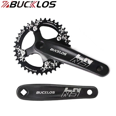 BUCKLOS 30-42T 104BCD Einzelkettenblatt Vierkantkurbel Fahrradkurbeln MTB Kurbel