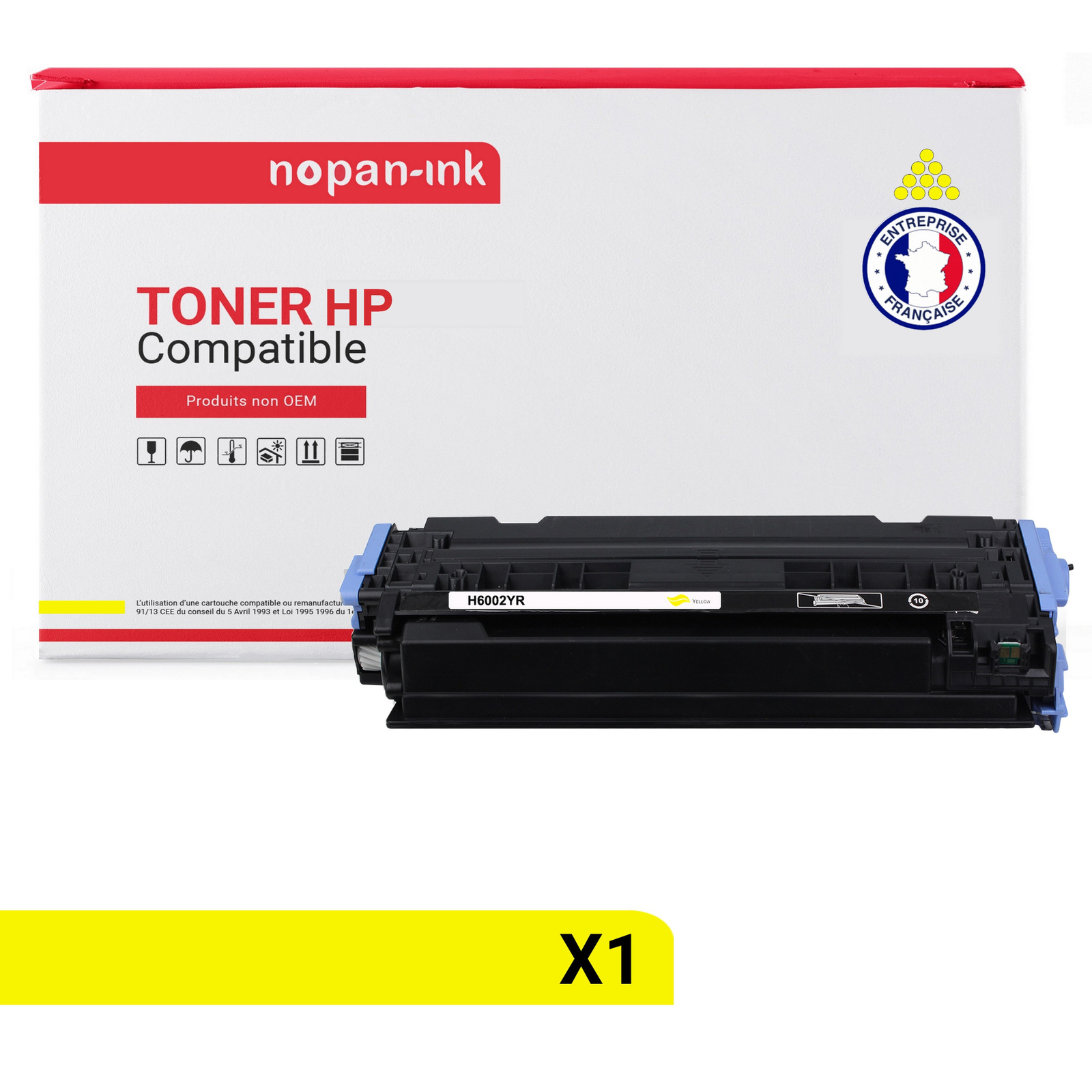 Toner jaune Q6002A compatible HP pour imprimante LaserJet