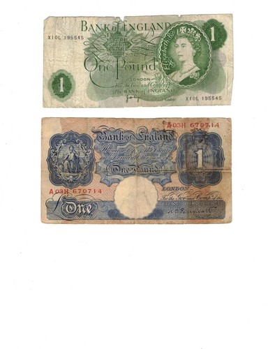 BANK OF ENGLAND 1 POUND NOTES