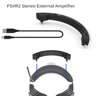 VR Helmet Half Circle Stereo External Amplifier 1m Charging Cable for PS VR2