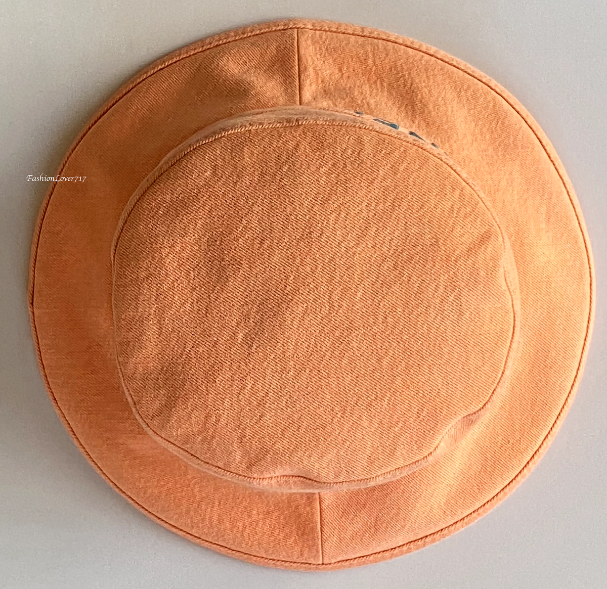 Chanel 21S Blue Orange CC Logo Denim Cotton Cloche Sun Bucket Hat M Medium 21S CHANEL ORANGE BLUE DENIM BUCKET CLOCHE HAT S | eBay main image 3