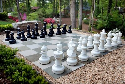 Giant Plastic Chess Set with a 25'' King Outdoor Chess Set