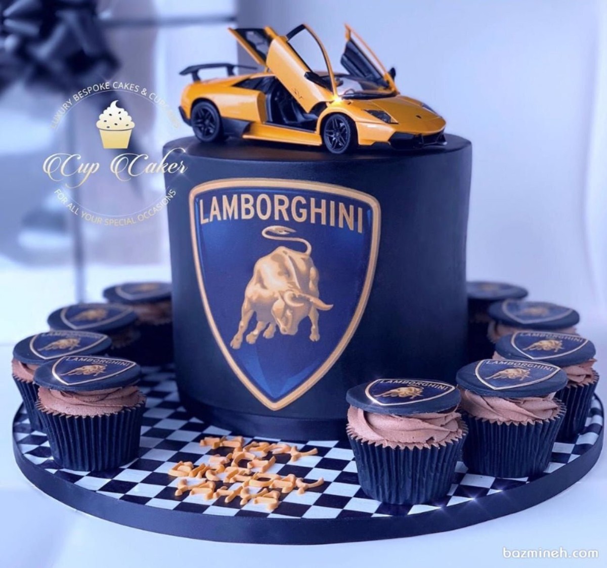 Décor Comestible Gâteau Lamborghini - Disque Prédécoupé Diamètre 20cm - Feuille De Sucre Imprimée