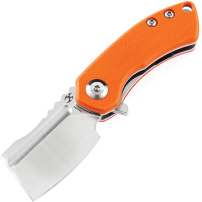 Kansept Knives Mini Korvid Linerlock Orange Folding 154CM Cleaver Knife