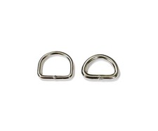 20mm Welded D-Rings 3mm & 4mm Nickel Plated Webbing Bags Straps Leads x1 - x100
