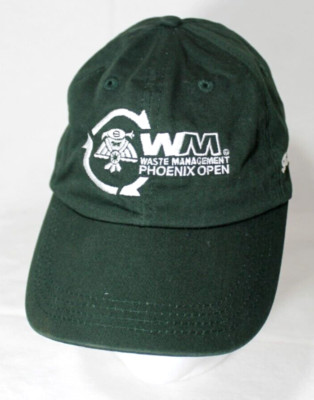 Waste Management Phoenix 2011 Open Green Baseball Cap Hat Hook & Loop Security