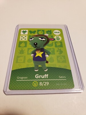 Carte Amiibo Animal Crossing 066 Grognon / Gruff [EUR] Série 1 Near